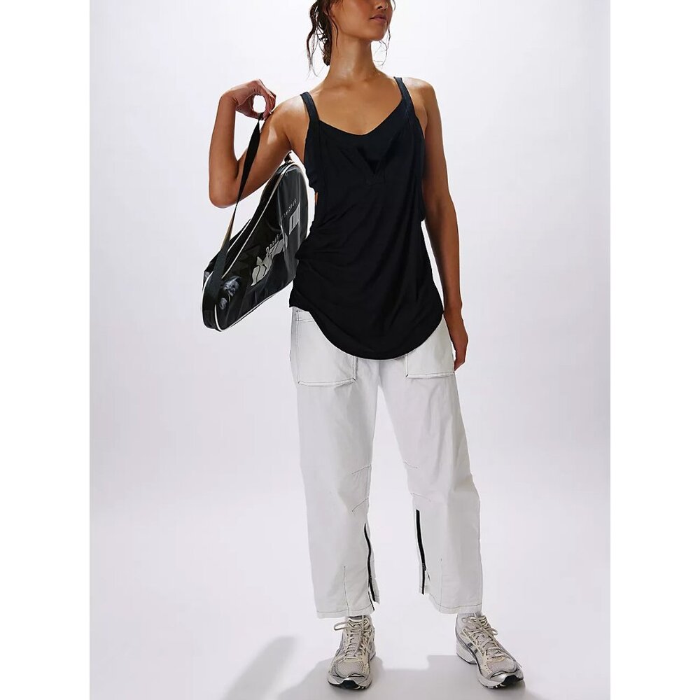 FP Movement by Free People Last Chance Batter Up Tank Black Combo NEW WITH TAGS - Picture 3 of 11